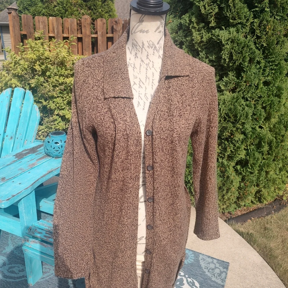 Long Cardigan Medium Button Down and Belt Tie! - Picture 7 of 11
